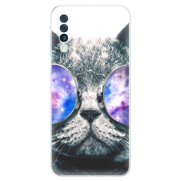 Odolné silikónové puzdro iSaprio - Galaxy Cat - Samsung Galaxy A50