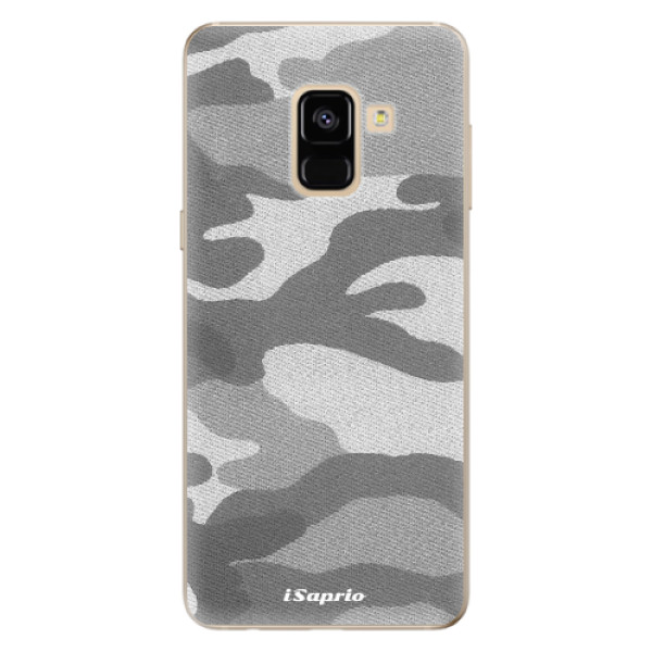 Odolné silikónové puzdro iSaprio - Gray Camuflage 02 - Samsung Galaxy A8 2018