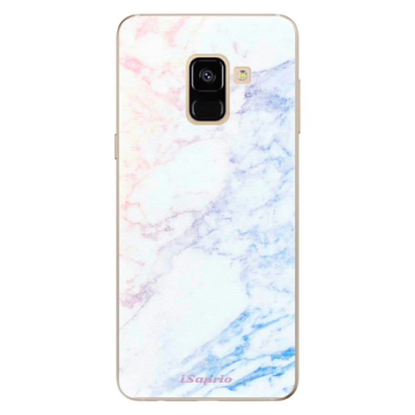 Odolné silikónové puzdro iSaprio - Raibow Marble 10 - Samsung Galaxy A8 2018