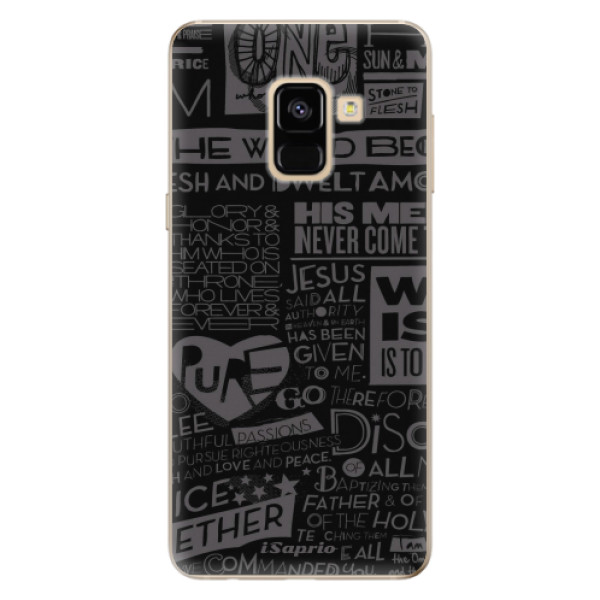 Odolné silikónové puzdro iSaprio - Text 01 - Samsung Galaxy A8 2018