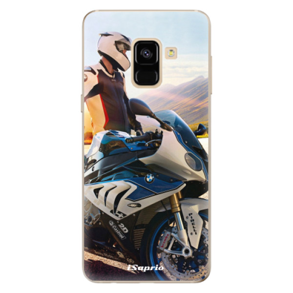 Odolné silikónové puzdro iSaprio - Motorcycle 10 - Samsung Galaxy A8 2018