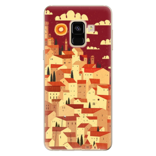 Odolné silikónové puzdro iSaprio - Mountain City - Samsung Galaxy A8 2018
