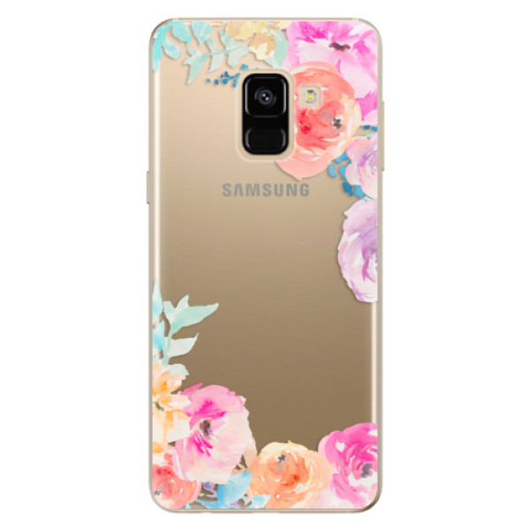 Odolné silikónové puzdro iSaprio - Flower Brush - Samsung Galaxy A8 2018