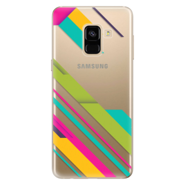 Odolné silikónové puzdro iSaprio - Color Stripes 03 - Samsung Galaxy A8 2018