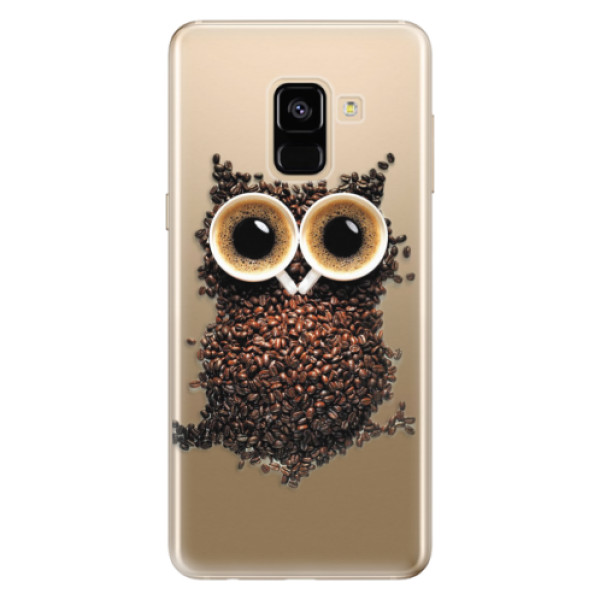 Odolné silikónové puzdro iSaprio - Owl And Coffee - Samsung Galaxy A8 2018