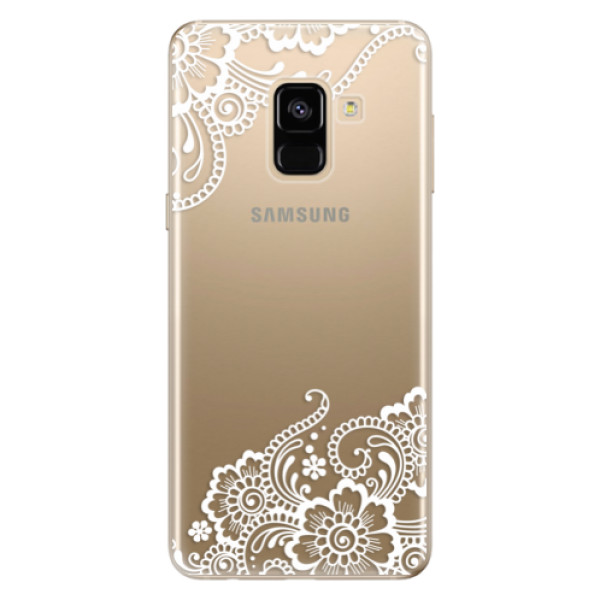 Odolné silikónové puzdro iSaprio - White Lace 02 - Samsung Galaxy A8 2018