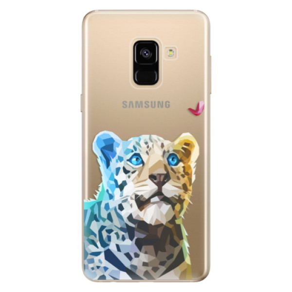 Odolné silikónové puzdro iSaprio - Leopard With Butterfly - Samsung Galaxy A8 2018