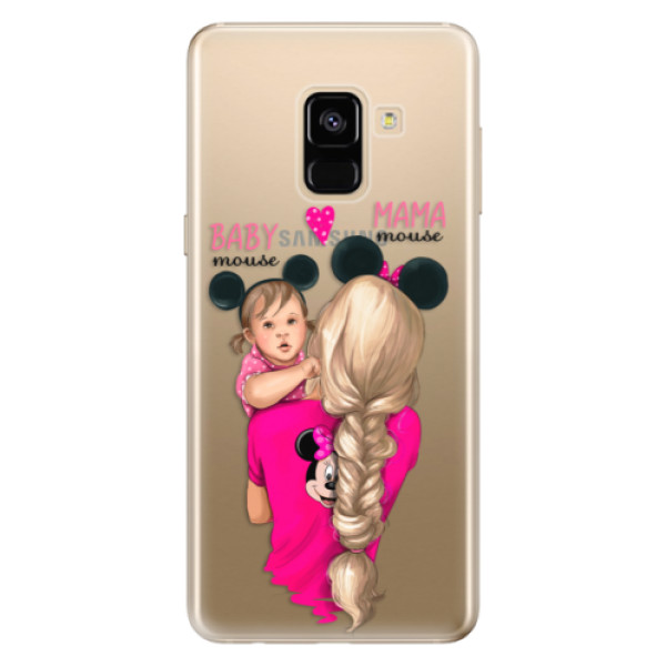 Odolné silikónové puzdro iSaprio - Mama Mouse Blond and Girl - Samsung Galaxy A8 2018