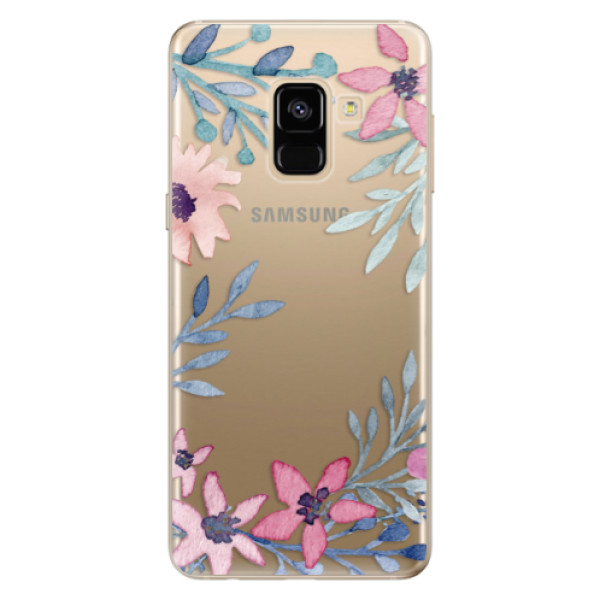 Odolné silikónové puzdro iSaprio - Leaves and Flowers - Samsung Galaxy A8 2018