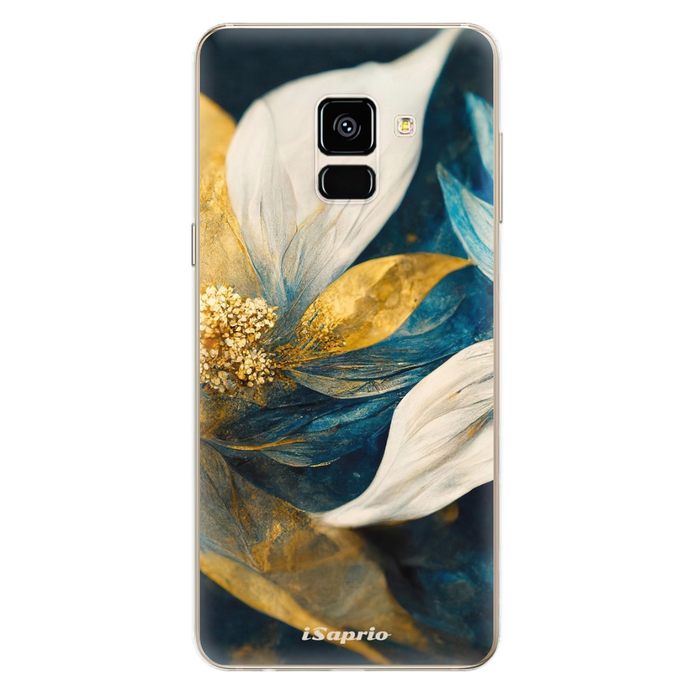 Odolné silikónové puzdro iSaprio - Gold Petals - Samsung Galaxy A8 2018