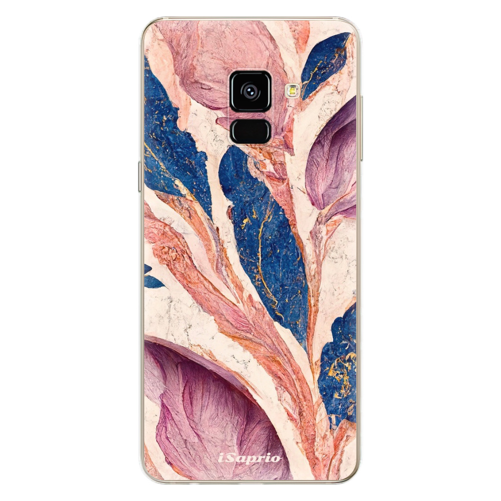 Odolné silikónové puzdro iSaprio - Purple Leaves - Samsung Galaxy A8 2018