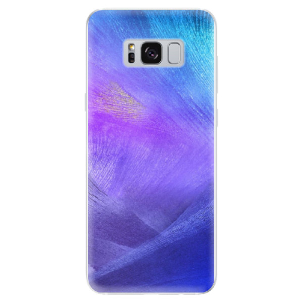 Odolné silikónové puzdro iSaprio - Purple Feathers - Samsung Galaxy S8