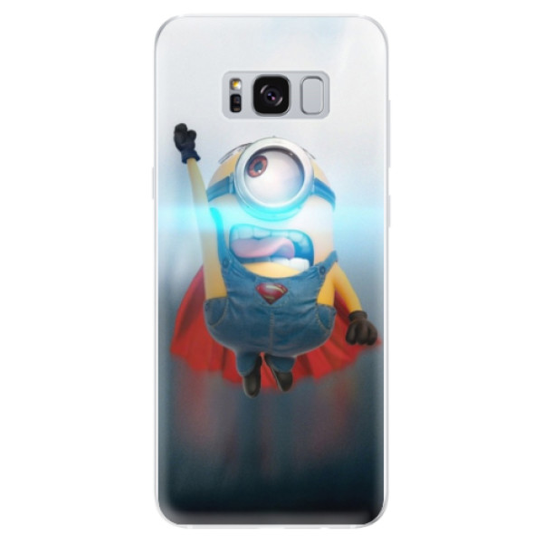 Odolné silikónové puzdro iSaprio - Mimons Superman 02 - Samsung Galaxy S8