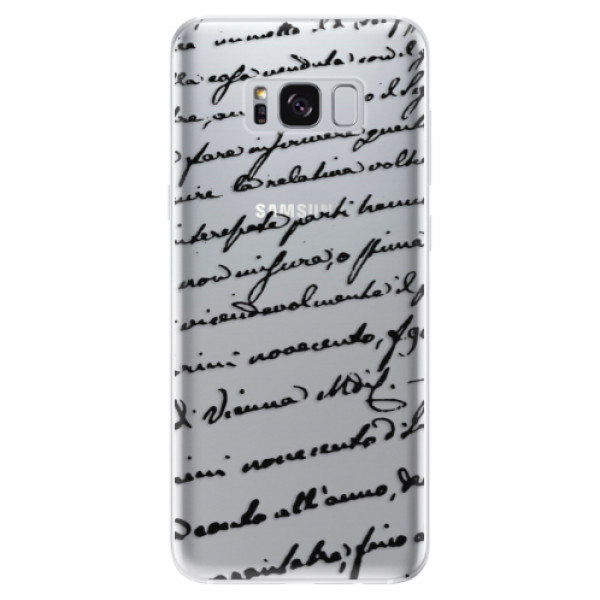 Odolné silikónové puzdro iSaprio - Handwriting 01 - black - Samsung Galaxy S8