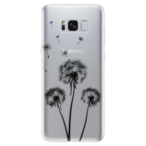 Odolné silikónové puzdro iSaprio - Three Dandelions - black - Samsung Galaxy S8