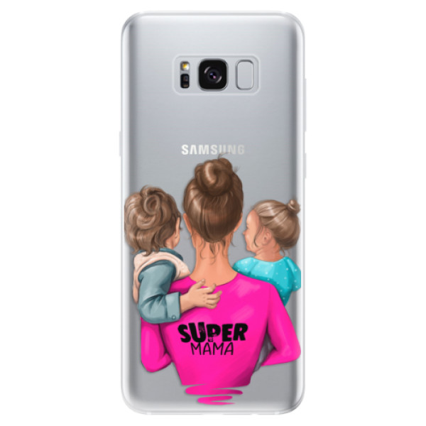 Odolné silikónové puzdro iSaprio - Super Mama - Boy and Girl - Samsung Galaxy S8