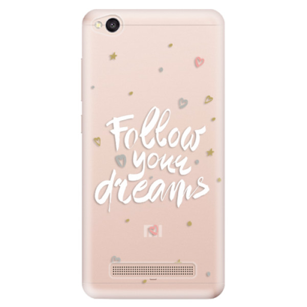 Odolné silikónové puzdro iSaprio - Follow Your Dreams - white - Xiaomi Redmi 4A