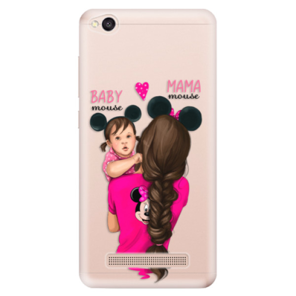 Odolné silikónové puzdro iSaprio - Mama Mouse Brunette and Girl - Xiaomi Redmi 4A