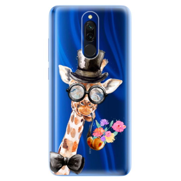 Odolné silikónové puzdro iSaprio - Sir Giraffe - Xiaomi Redmi 8