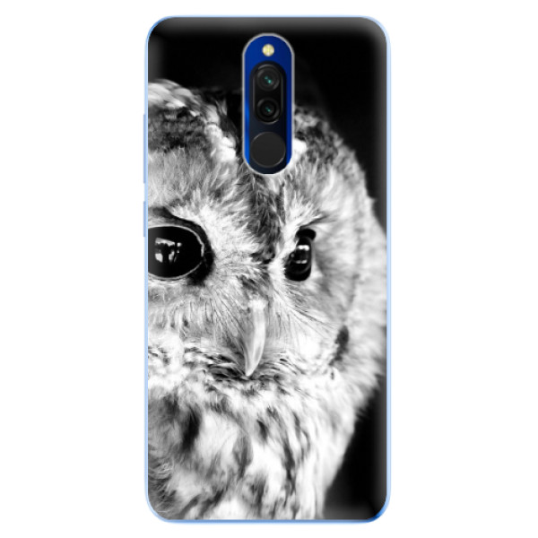 Odolné silikónové puzdro iSaprio - BW Owl - Xiaomi Redmi 8
