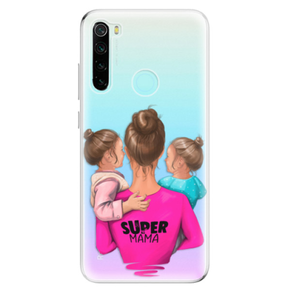 Odolné silikónové puzdro iSaprio - Super Mama - Two Girls - Xiaomi Redmi Note 8