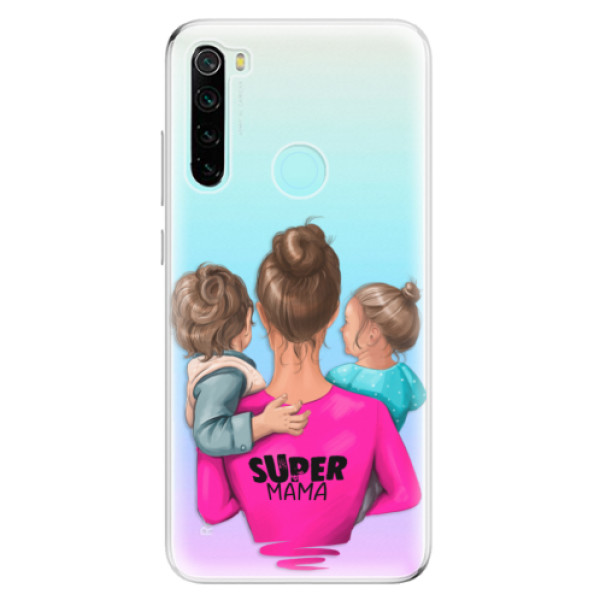 Odolné silikónové puzdro iSaprio - Super Mama - Boy and Girl - Xiaomi Redmi Note 8