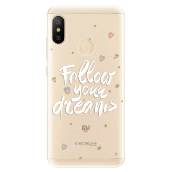 Odolné silikónové puzdro iSaprio - Follow Your Dreams - white - Xiaomi Mi A2 Lite