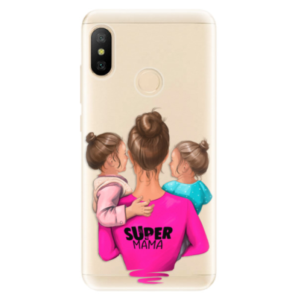 Odolné silikónové puzdro iSaprio - Super Mama - Two Girls - Xiaomi Mi A2 Lite