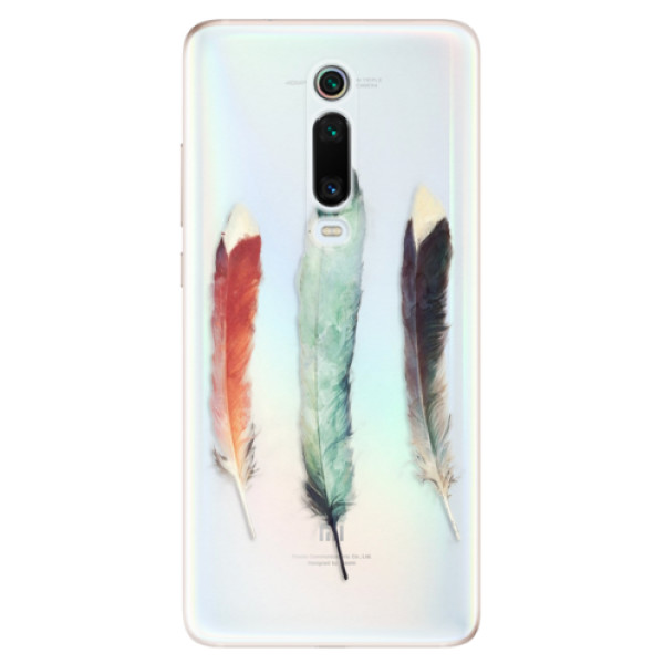 Odolné silikónové puzdro iSaprio - Three Feathers - Xiaomi Mi 9T Pro