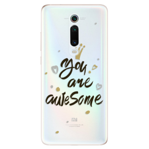 Odolné silikónové puzdro iSaprio - You Are Awesome - black - Xiaomi Mi 9T Pro