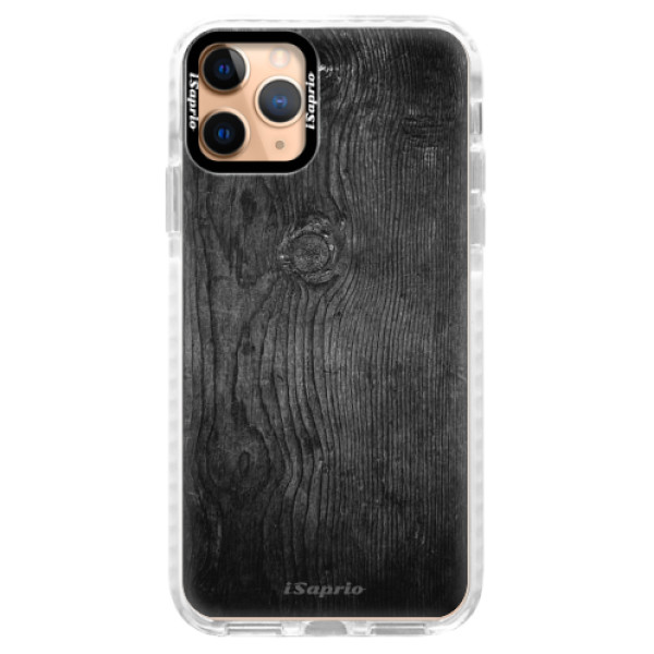 Silikónové puzdro Bumper iSaprio - Black Wood 13 - iPhone 11 Pro