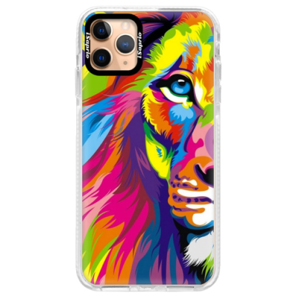 Silikónové puzdro Bumper iSaprio - Rainbow Lion - iPhone 11 Pro Max