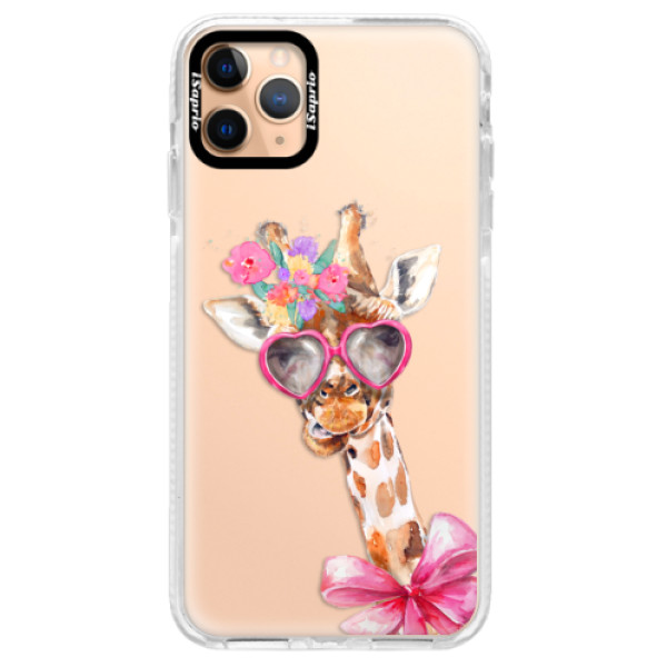 Silikónové puzdro Bumper iSaprio - Lady Giraffe - iPhone 11 Pro Max