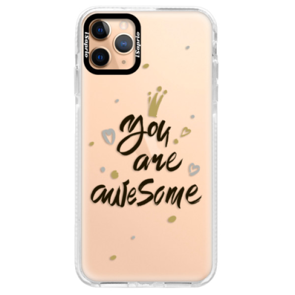Silikónové puzdro Bumper iSaprio - You Are Awesome - black - iPhone 11 Pro Max