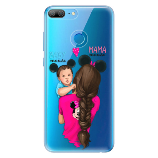 Odolné silikónové puzdro iSaprio - Mama Mouse Brunette and Boy - Huawei Honor 9 Lite