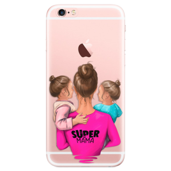Odolné silikónové puzdro iSaprio - Super Mama - Two Girls - iPhone 6 Plus/6S Plus