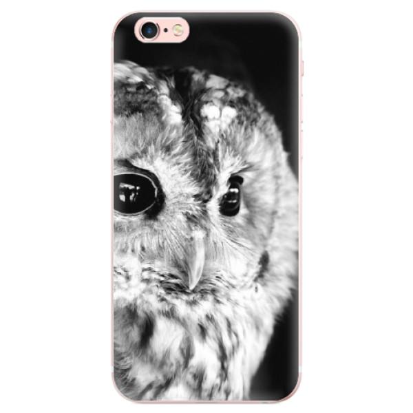 Odolné silikónové puzdro iSaprio - BW Owl - iPhone 6 Plus/6S Plus