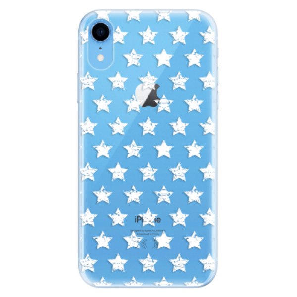 Odolné silikónové puzdro iSaprio - Stars Pattern - white - iPhone XR