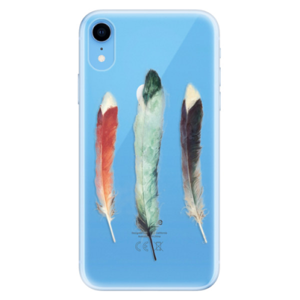 Odolné silikónové puzdro iSaprio - Three Feathers - iPhone XR