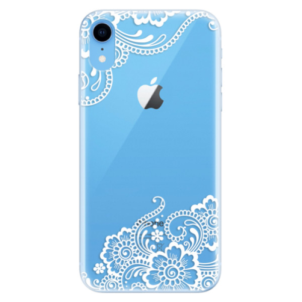 Odolné silikónové puzdro iSaprio - White Lace 02 - iPhone XR
