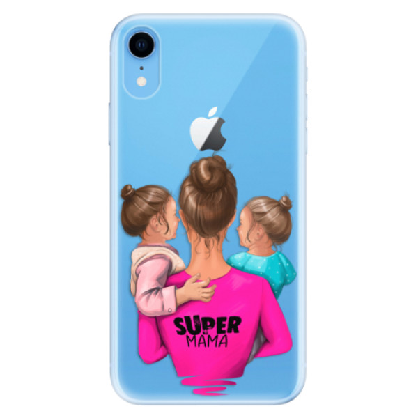 Odolné silikónové puzdro iSaprio - Super Mama - Two Girls - iPhone XR