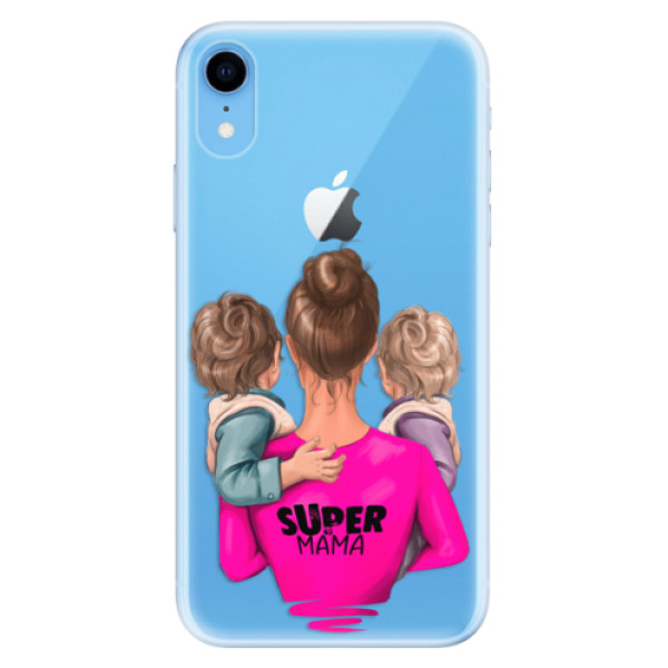 Odolné silikónové puzdro iSaprio - Super Mama - Two Boys - iPhone XR