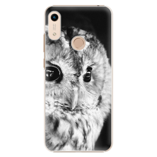 Plastové puzdro iSaprio - BW Owl - Huawei Honor 8A