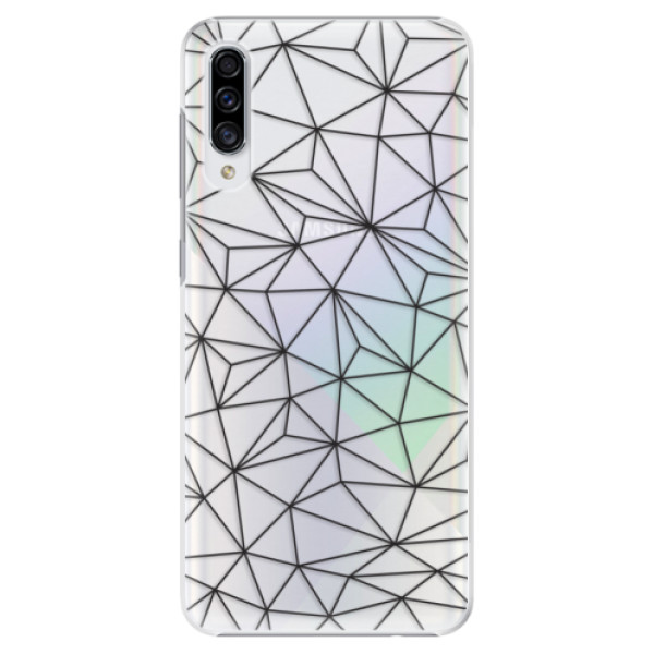 Plastové puzdro iSaprio - Abstract Triangles 03 - black - Samsung Galaxy A30s