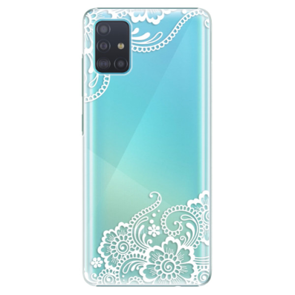 Plastové puzdro iSaprio - White Lace 02 - Samsung Galaxy A51