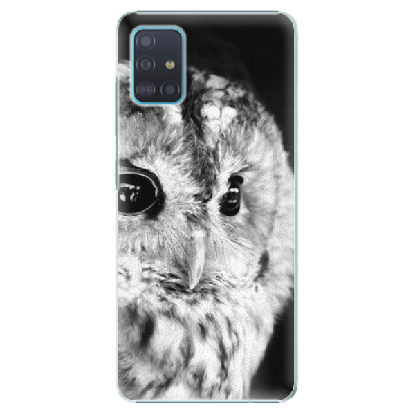 Plastové puzdro iSaprio - BW Owl - Samsung Galaxy A51
