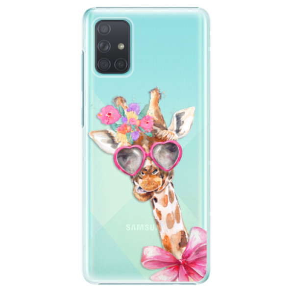 Plastové puzdro iSaprio - Lady Giraffe - Samsung Galaxy A71