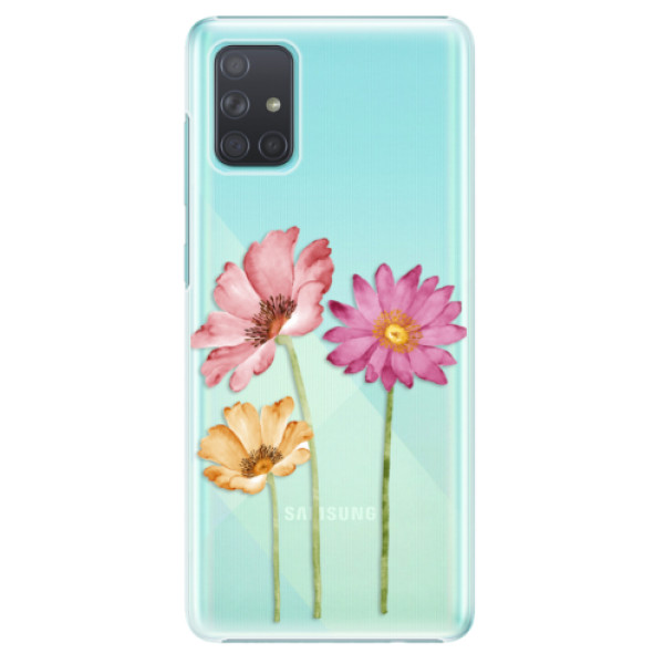 Plastové puzdro iSaprio - Three Flowers - Samsung Galaxy A71