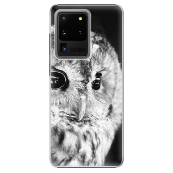 Plastové puzdro iSaprio - BW Owl - Samsung Galaxy S20 Ultra