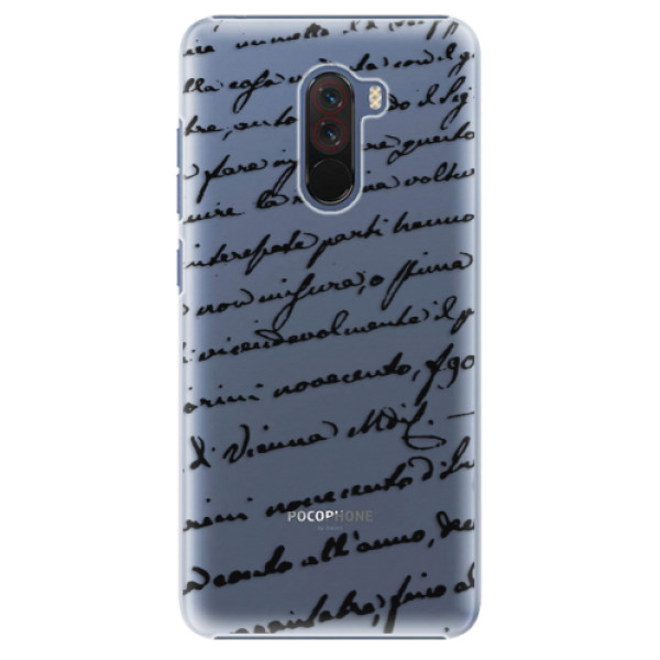 Plastové puzdro iSaprio - Handwriting 01 - black - Xiaomi Pocophone F1
